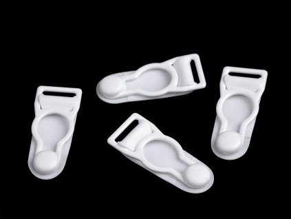 Velvety kovové - podvazkové zápínání šíře 10 mm (Balení 4 ks, Varianta 1 bílá)