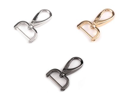 Kovová karabina otočná se šroubovacím průvlekem 26 mm (Balení 1 ks, Varianta 1 nikl)