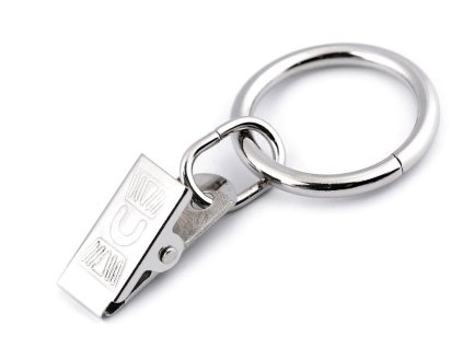 Žabky na záclony a závěsy kovové s kroužkem Ø25 mm (Balení 20 ks, Varianta nikl)