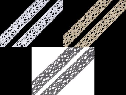 Bavlněná krajka paličkovaná šíře 11 mm (Balení 22.5 m, Varianta 1 bílá)
