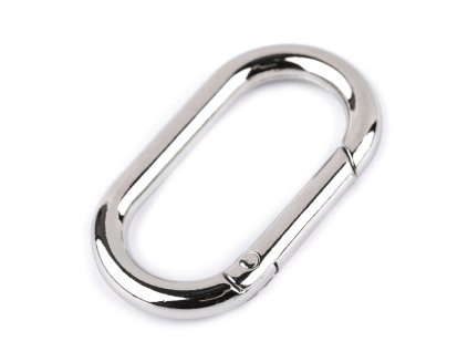 Karabina oválná průvlek 34 mm (Balení 1 ks, Varianta 1 nikl)