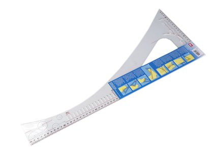 Krejčovský příložník / pravítko Prym délka 60 cm (Balení 1 ks, Varianta transparent)