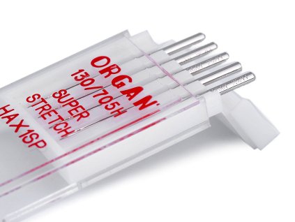 Strojové jehly Super stretch 75;90 Organ (Balení 5 krab., Varianta 1 (75/11) nikl)