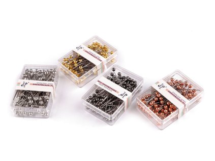 Ozdobné špendlíky nerezové délka 38 mm (Balení 4 krab., Varianta 1 nikl)