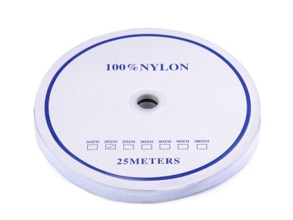 Suchý zip plyš šíře 20 mm (Balení 25 m, Varianta bílá)