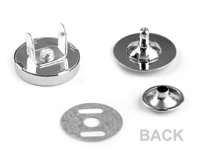 Magnetické zapínání Ø18 mm s nýtkem (Balení 100 sada, Varianta 1 nikl)