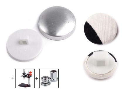 Knoflík na potahování velikost 44" (Balení 500 sada, Varianta 1 černá)