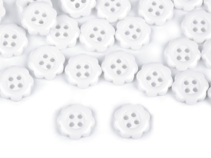 Knoflík květ velikost 20" (Balení 100 ks, Varianta 1 bílá)