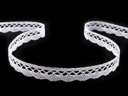 Bavlněná krajka paličkovaná šíře 10 mm (Balení 30 m, Varianta 6000 bílá)