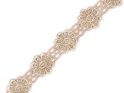 Vzdušná krajka / vsadka šíře 20 mm květina (Balení 13.5 m, Varianta 7 bílá)