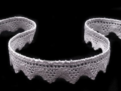 Bavlněná krajka paličkovaná šíře 18 mm (Balení 27 m, Varianta 1 bílá)