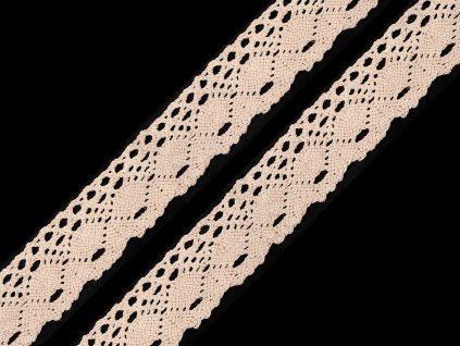 Bavlněná krajka paličkovaná šíře 35 mm (Balení 18 m, Varianta 1 bílá)
