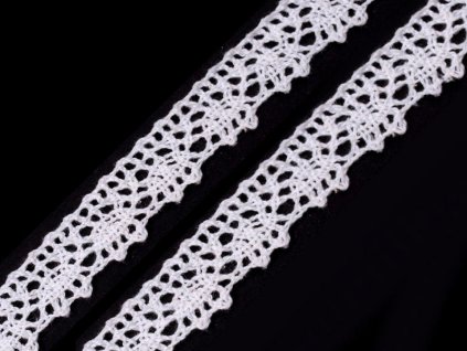 Bavlněná krajka paličkovaná šíře 15 mm (Balení 18 m, Varianta 1 bílá)