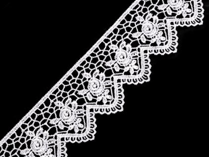 Vzdušná krajka šíře 45 mm benátská (Balení 13.5 m, Varianta 1 bílá)