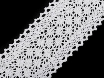 Bavlněná krajka / vsadka paličkovaná šíře 60 mm (Balení 1 m, Varianta 1 bílá)