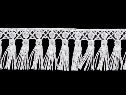 Třásně / vzdušná krajka šíře 45 mm (Balení 1 m, Varianta 4 černá)