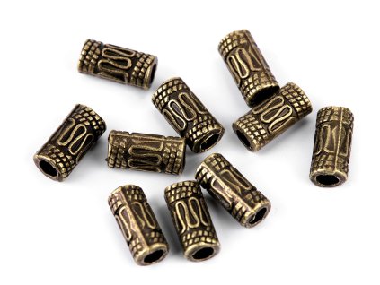 Kovová koncovka na šňůru Ø2 mm / ozdoba (Balení 100 ks, Varianta platina s patinou)