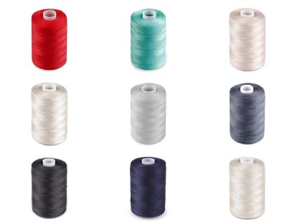 Polyesterové nitě pro overlocky i klasické šití NTF 40/2 1000 m (Balení 1 ks, Varianta 801 modrá pařížská)