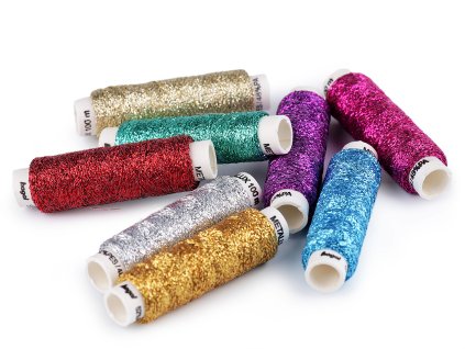 Nitě vyšívací 100 m Metalux (Balení 10 ks, Varianta 001 zlatá sv.)