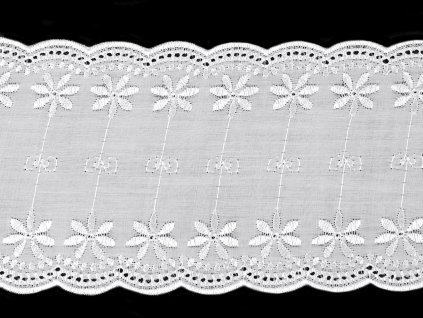 Madeira - štykování vsadka šíře 11 cm (Balení 1 m, Varianta bílá)