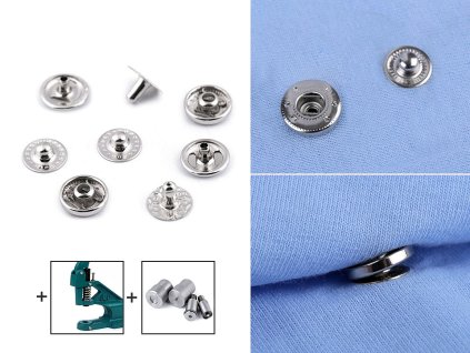 Kovové druky Ø12 mm (Balení 50 sada, Varianta 3 zlatá klasik)