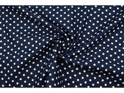 riflovina kosilova tmava modra s puntiky