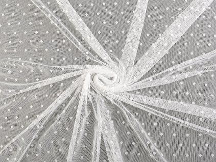 Exkluzivní elastický tyl PAD s puntíky (Balení 1 m, Varianta 2 černá)