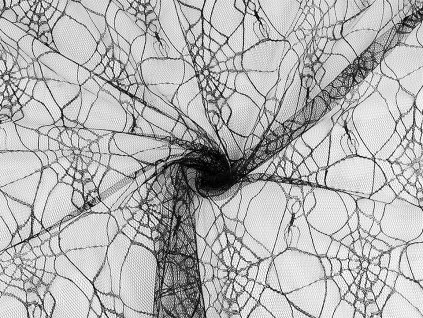 Tyl pavučina (Balení 1 m, Varianta 4 černá)