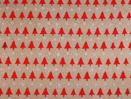 Vánoční dekorační metráž stromečky (Balení 1 m, Varianta 2 režná)