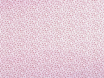 Bavlněná látka / plátno drobné květy (Balení 1 m, Varianta 1 (22373-2) bílá červená)