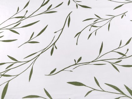 Bavlněná látka / plátno listy (Balení 1 m, Varianta 1 zelená)
