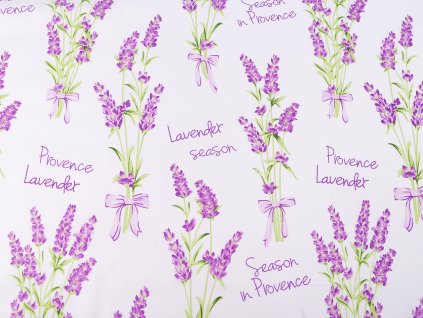 Bavlněná látka / plátno levandule (Balení 1 m, Varianta (1044) bílá)