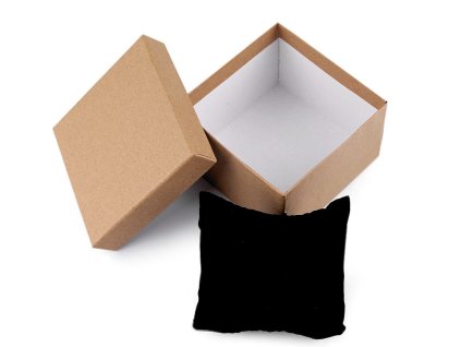 Krabička na hodinky 9x9 cm (Balení 6 ks, Varianta hnědá přírodní)