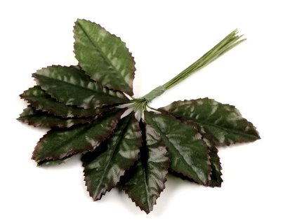 Umělé listy růže na drátku (Balení 12 ks, Varianta 2 zelená)