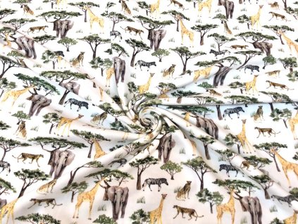 Bavlněný úplet safari