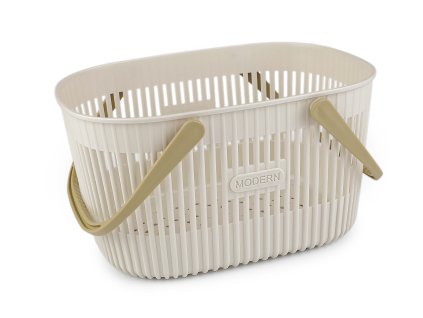 Plastový košík 20x27 cm (Balení 1 ks, Varianta 1 béžová světlá)
