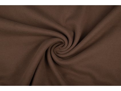 bavlneny teplakovy fleece hnedy
