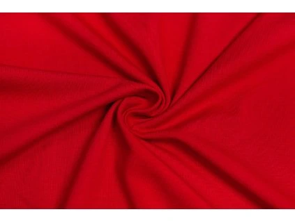 bavlneny uplet elasticky cerveny 160 g m2