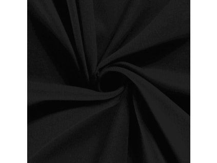 bavlneny uplet zebrovany cerny