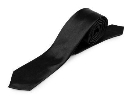 Saténová kravata slim unisex (Balení 1 ks, Varianta černá)
