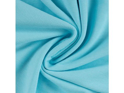 bavlneny uplet zebrovany ottoman aqua blue