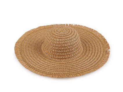 Mini klobouk / slamák pro postavičky a dekorace (Balení 1 ks, Varianta hnědá přírodní)