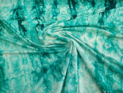 Bambusový úplet smaragdová batika 2