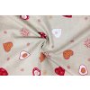 bavlnene platno vanocni srdce na piskovem meliru