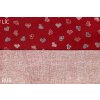 20279 1 bavlnene platno bile a sede srdicka na cervene riub
