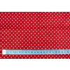 20237 1 bavlnene platno bile drobne hvezdicky na cervene metr