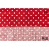 bavlnene platno bile drobne hvezdicky na cervene rub
