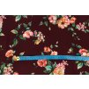 umele hedvabi silky kvety na bordo ,metr