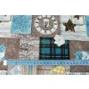 bavlna rezna hnedy vanocni patchwork METR