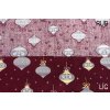 35700 popelin vanocni ozdoby na bordo rub